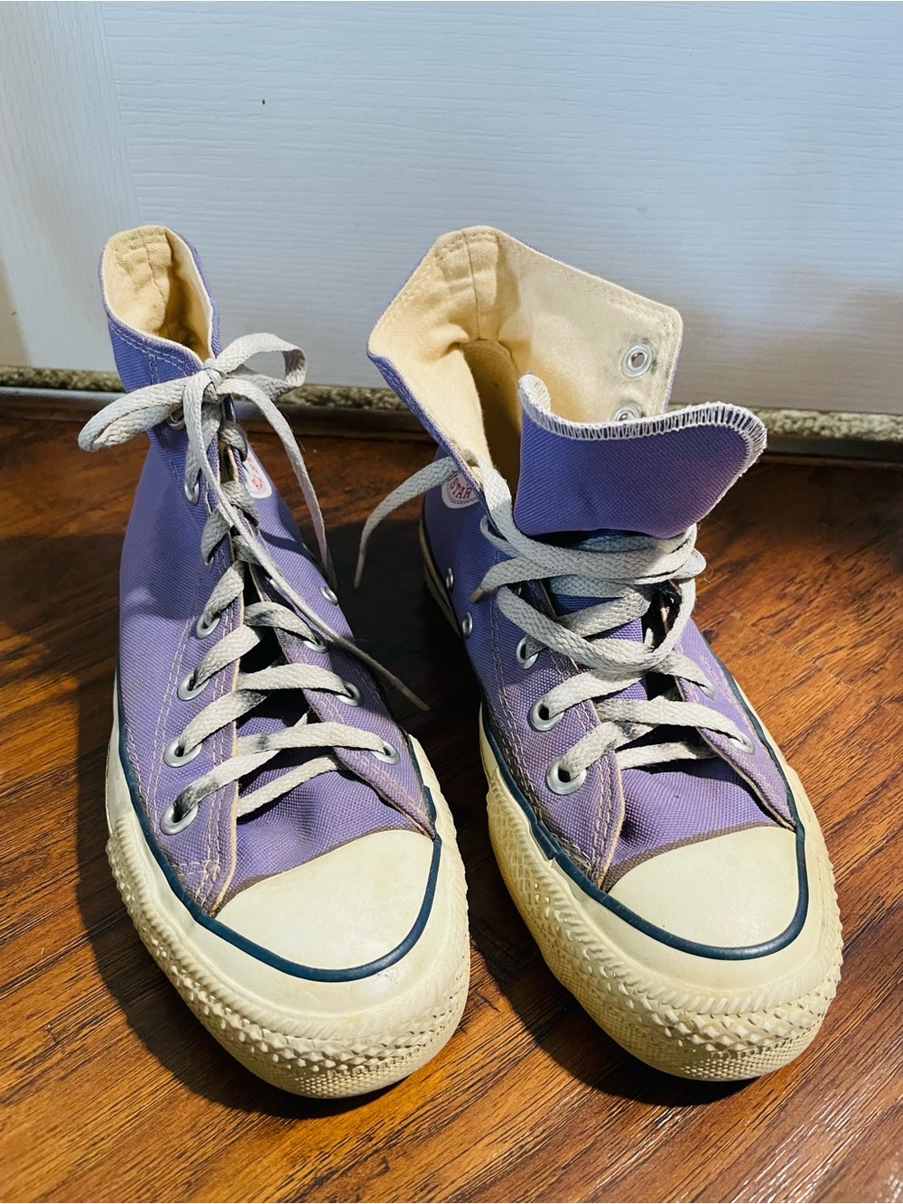 Converse Purple High-Top Canvas Sneakers made in USA
